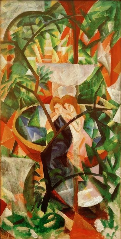 Ragazza davanti alla fontana da August Macke